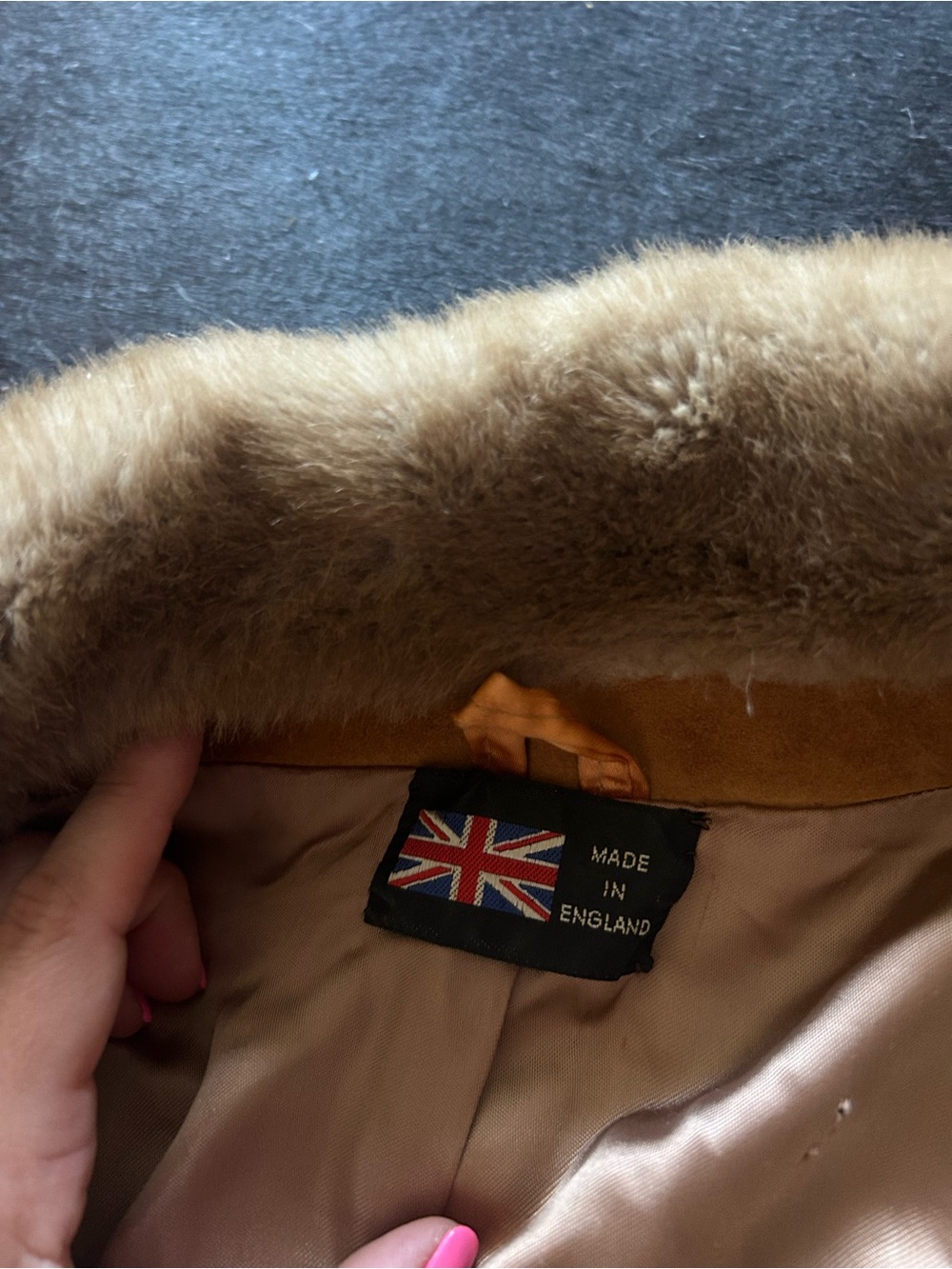 Brown Shearling Trench Coat - Women's Luxe Suede and Fur - Picture 3 of 10